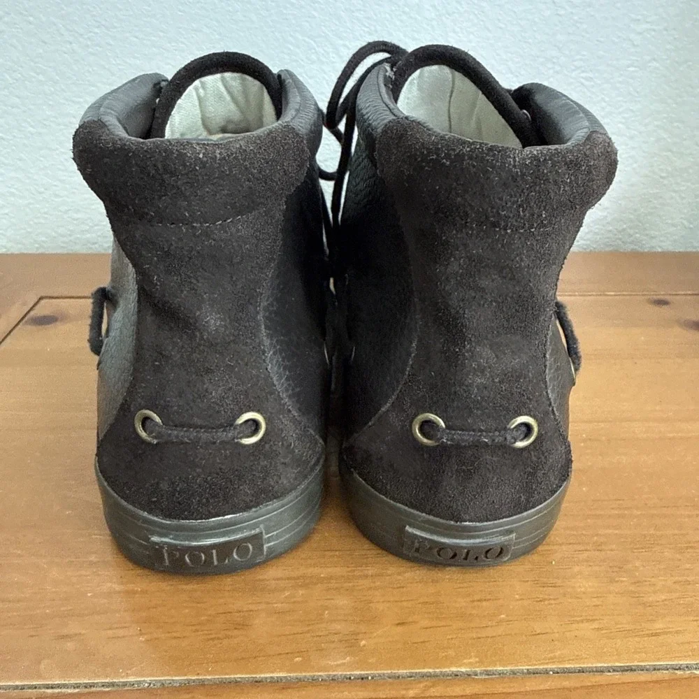 Polo Ralph Lauren Thorpe Chukka Boots Mens 12D Brown Tumbled Leather